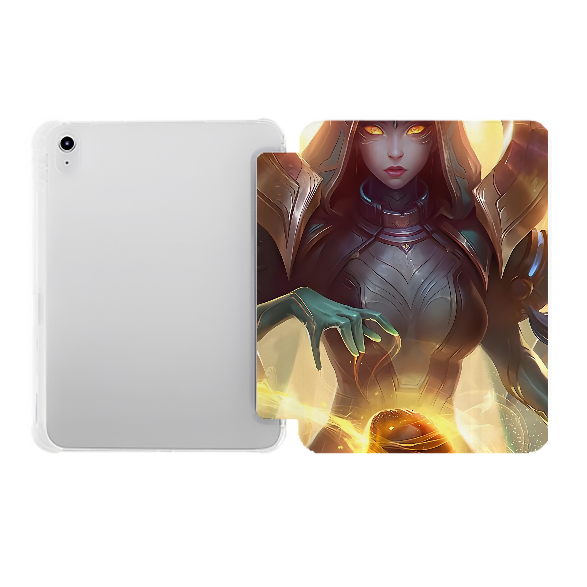 （画像用） リーグ・オブ・レジェンド League of Legends LOL IPad ケース ペン収納付き 三つ折りスタンド PUレザー×シリコン 対応機種9.5/10.5/10.9インチ
